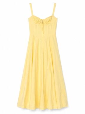 SNDYS Revolve Yellow Corset Bustier Maxi Dress XS NWT